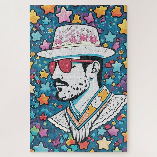 Fashionable Cowboy Jigsaw Puzzle (Vertical)
