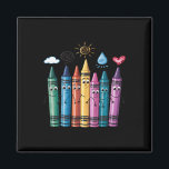 Fashionable Crayon Mood Colour Crayons Friyay Teac Magnet<br><div class="desc">Fashionable Crayon Mood Colour Crayons Friyay Teacher Life</div>