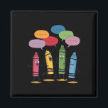 Fashionable Crayon Mood Colour Crayons Teacher Stu Magnet<br><div class="desc">Fashionable Crayon Mood Colour Crayons Teacher Student Gift</div>