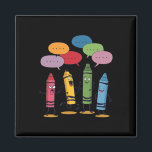 Fashionable Crayon Mood Colour Crayons Teacher Stu Magnet<br><div class="desc">Fashionable Crayon Mood Colour Crayons Teacher Student Gift</div>