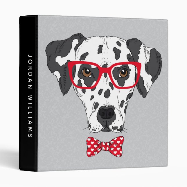 Fashionable Dalmatian | Add Your Name Binder (Front/Spine)