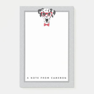 Fashionable Dalmatian   Add Your Name Post-it Notes