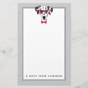 Fashionable Dalmatian   Add Your Name Stationery