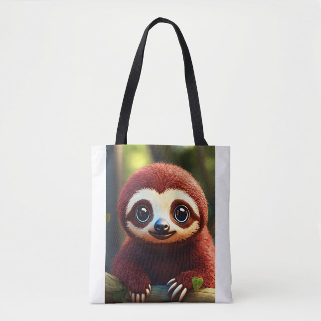 # fashionable fas: tote bag with cute monkey print (Front)