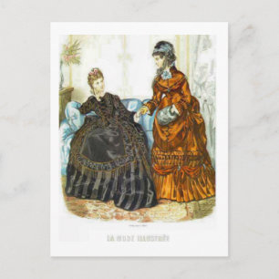 Fashionable French Ladies, 1875 Postcard