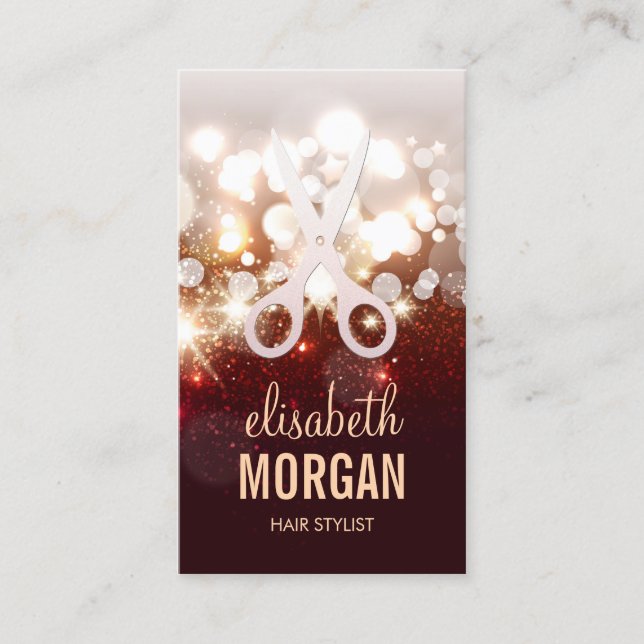 Fashionable Hair Stylist Gold Sparkle Appointment (Front)