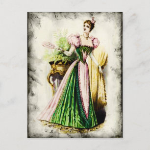 FASHIONABLE LADIES VINTAGE 84 POSTCARD