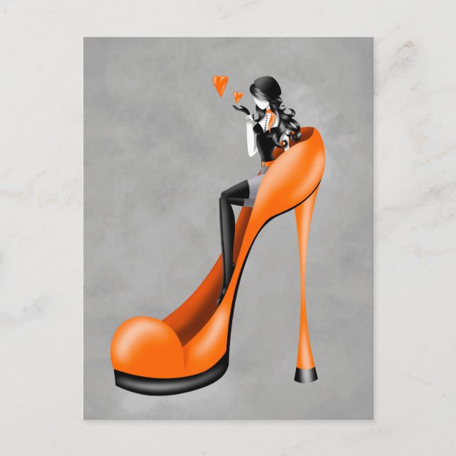 Fashionable Lady in Stiletto  Postcard (Front)
