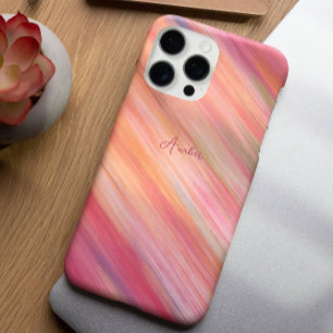 Fashionable Mutil Colour Striped Texture Customize iPhone 16 Pro Case