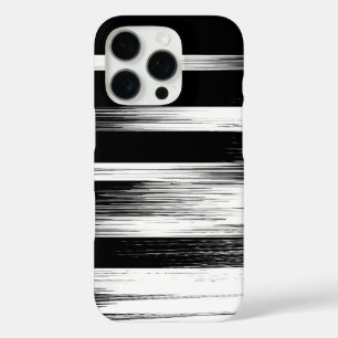 Fashionable Pattern Design in Black and White iPhone 16 Pro Case