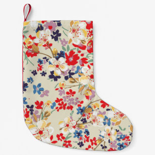 Fashionable pattern in small flowers christmas stocking