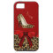 Fashionable Red & Jaguar Print iPhone 5 Case
