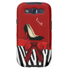 Fashionable Red & Zebra Print Samsung Galaxy S3