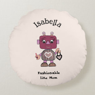 Fashionable robot  round pillow