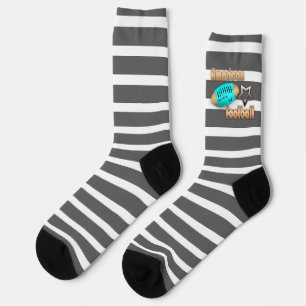 Fashionable socks colourful soccer american