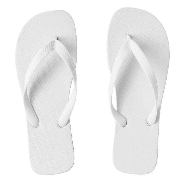 Fashionable Solid White Flip Flops (Footbed)