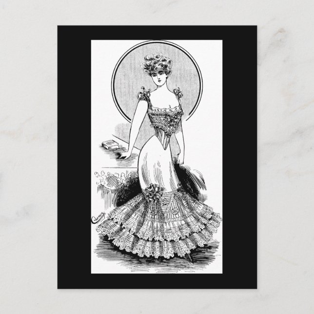 Fashionable Waistline 1906 Postcard (Front)