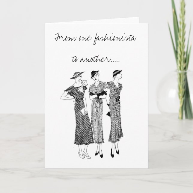 Fashionista Card (Front)