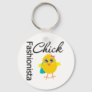 Fashionista Chick Keychain