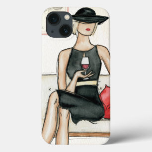 Fashionista Drinking Wine iPhone 13 Case