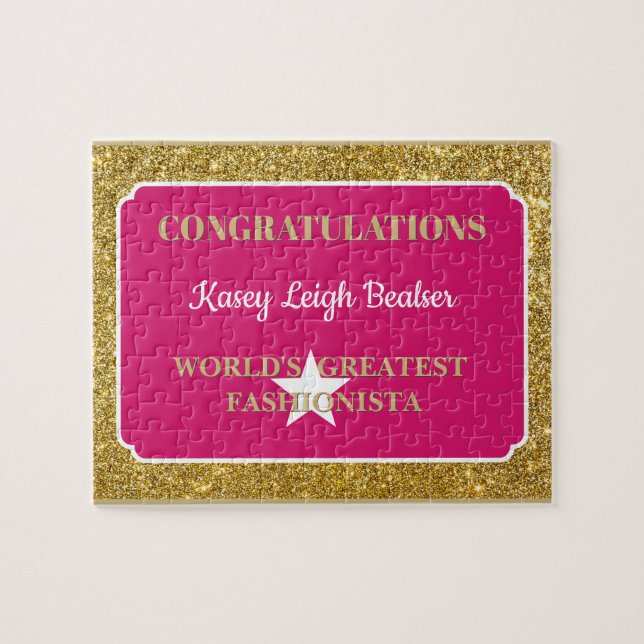 Fashionista! Fun Personalized Special Jigsaw Puzzle (Horizontal)