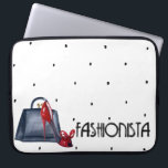 Fashionista Laptop Notebook Computer Case Bag<br><div class="desc">A artistic "fashionista" design with heels and handbag. Designed for you by Evco Studio.</div>