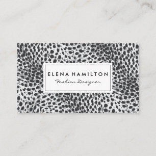 Fashionista   Leopard Print Business Card