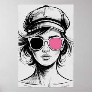Fashionista Portrait Poster