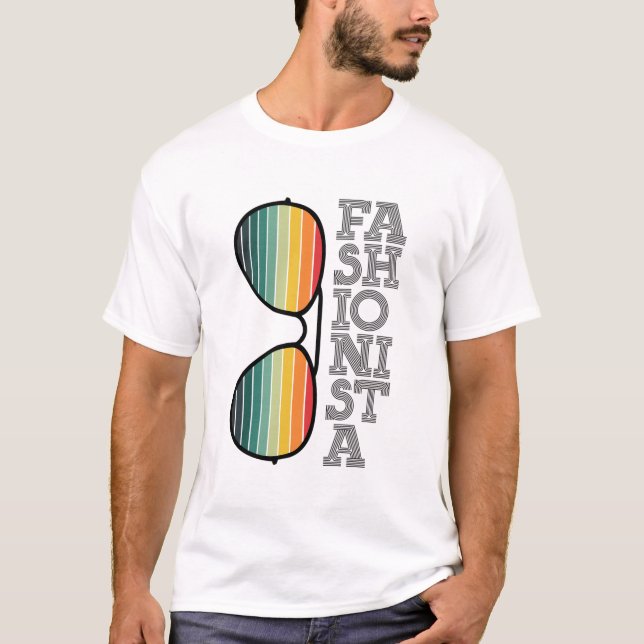 Fashionista, Retro Sunglass T-Shirt (Front)