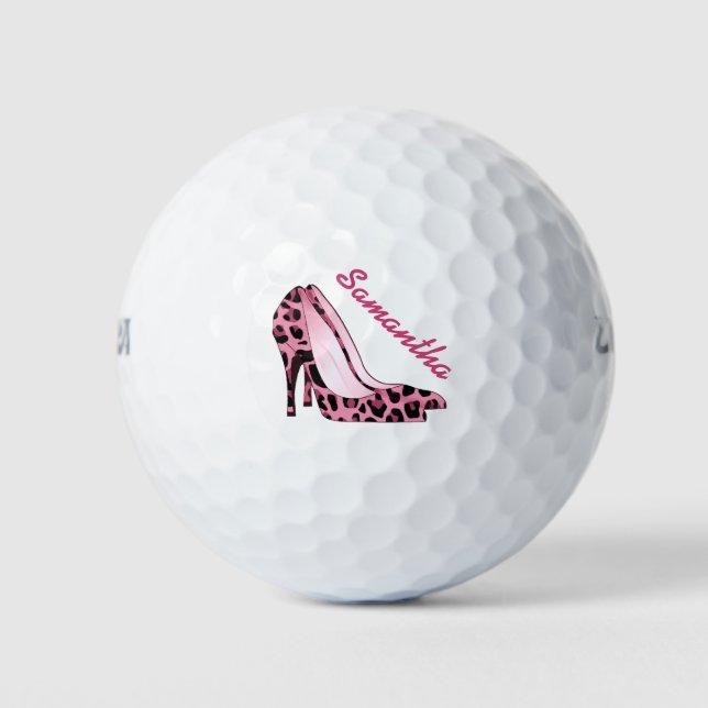 Fashionista Stiletto Heal Custom Golf Balls (Front)