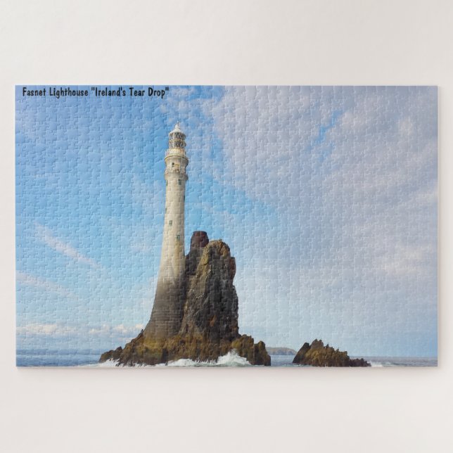Fasnet Lighthouse "Ireland's Tear Drop" Jigsaw Puzzle (Horizontal)