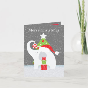 fassist Christmas white elephant add text Holiday Card