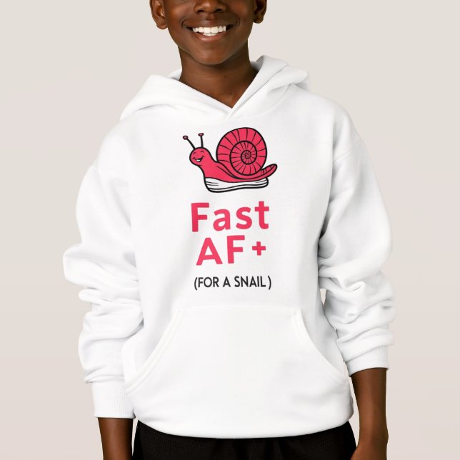 "Fast AF : T-shir d'escargot portant le Basket (Devant)