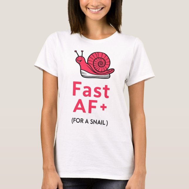 "Fast AF : T-shirt escargot portant le Basket (Devant)