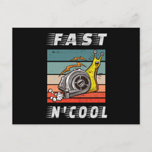 Fast and cool turbo snail fast n cool postcard