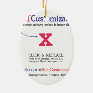 Fast and Easy Blank Template Ceramic Ornament