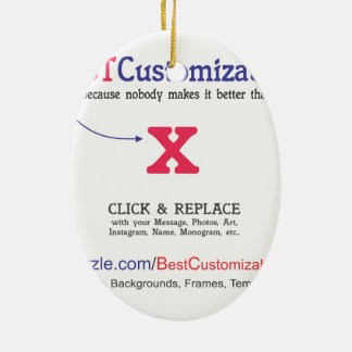 Fast and Easy Blank Template Ceramic Ornament