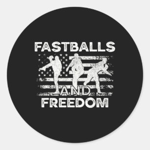Fast And Freedom Sell Usa Flag  Classic Round Sticker