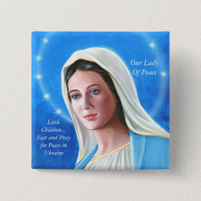 Fast and Pray For Ukraine  2 Inch Square Button (Front)