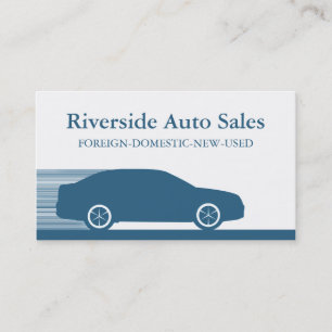 Fast Automobile Business Card, Royal Blue Business Card