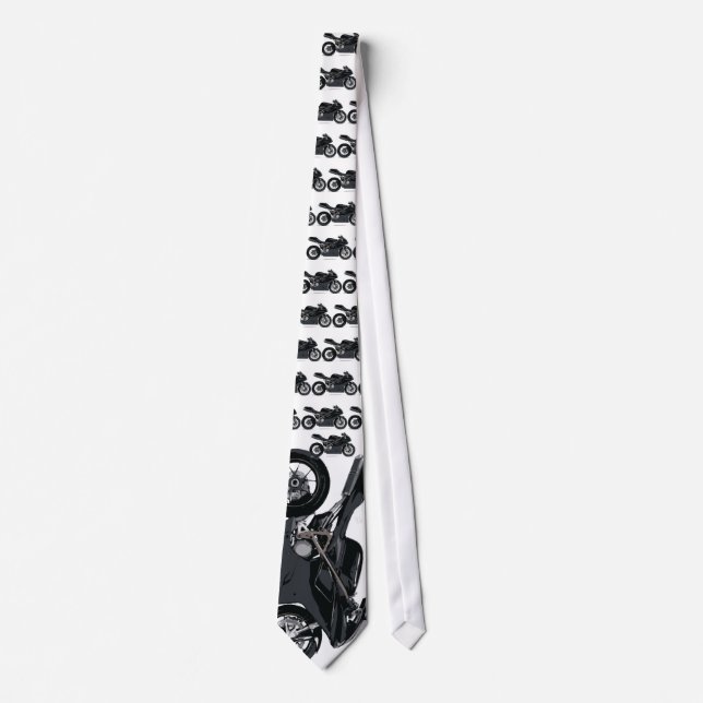 Fast Black Motorcycle Tie (Front)
