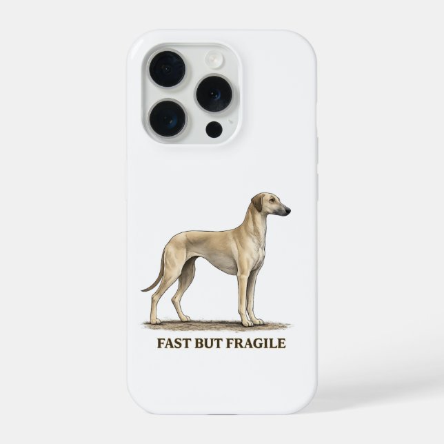Fast But Fragile Sloughi iPhone Case (Back)