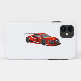 Fast car cartoon   Extreme race  Choose back colou Case-Mate iPhone Case