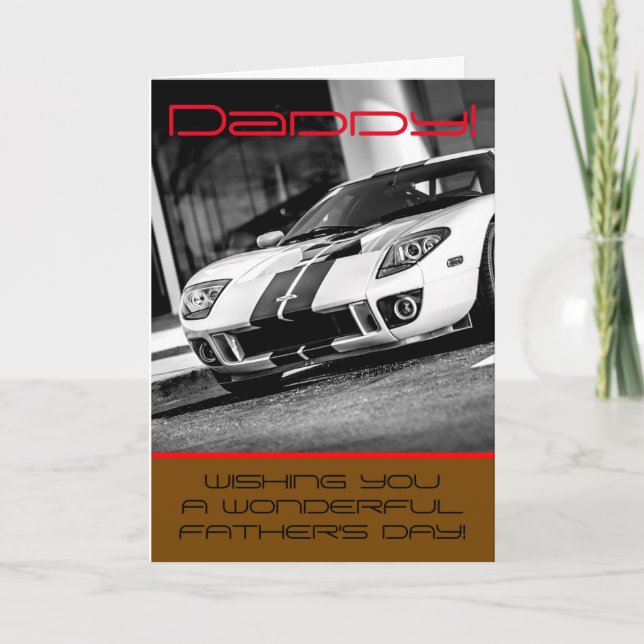 'Fast car' Father's day card (Front)