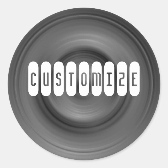 Fast Car II - Template Classic Round Sticker (Front)