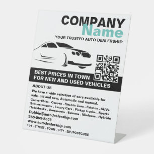 Fast Car Logo, Auto Dealership Advertising Pedestal Sign