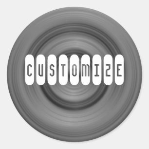 Fast Car - Template Classic Round Sticker