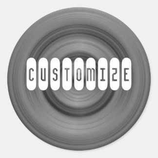 Fast Car - Template Classic Round Sticker