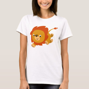 Fast Cute Cartoon Lion Women T-Shirt