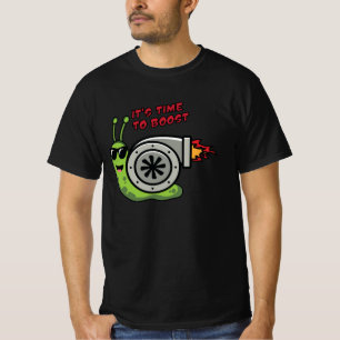 Fast cute snail with boost turbo engine shell T-Shirt
